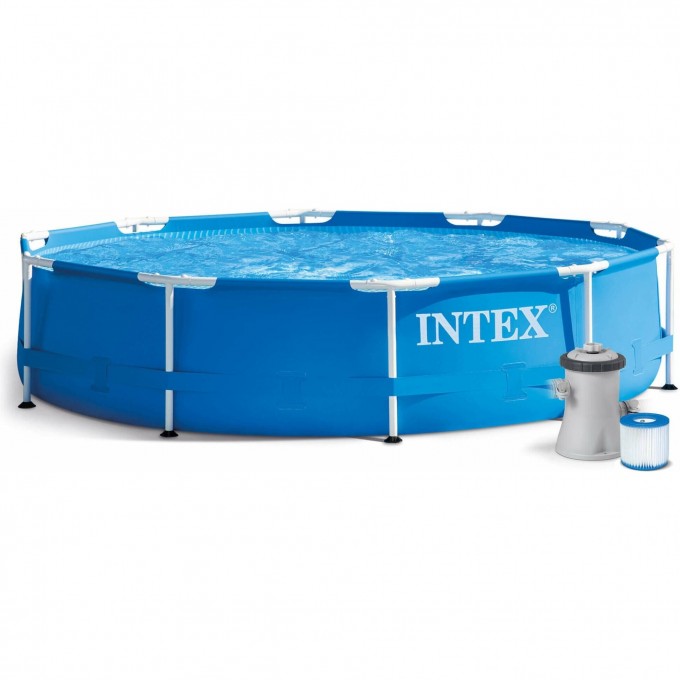 Каркасный бассейн INTEX METAL FRAME 28202 305х76см, 4485л, фильтр-насос 1250л/ч